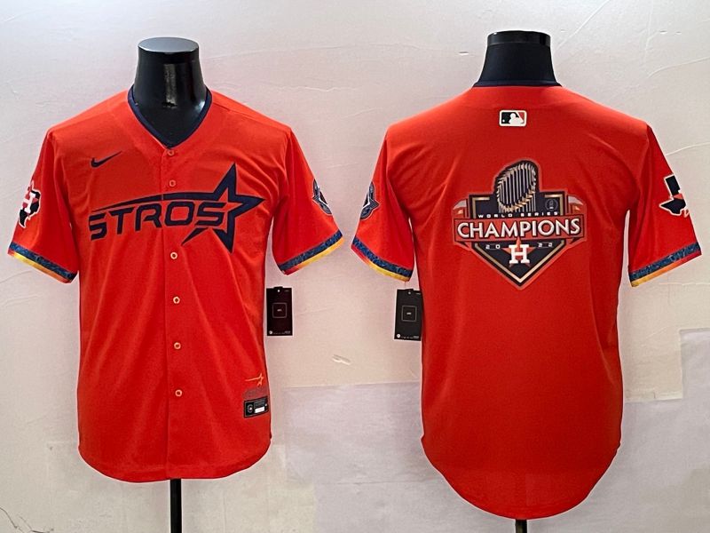 Men Houston Astros Blank Orange Fourth generation Joint Name Nike 2025 MLB Jersey style 13